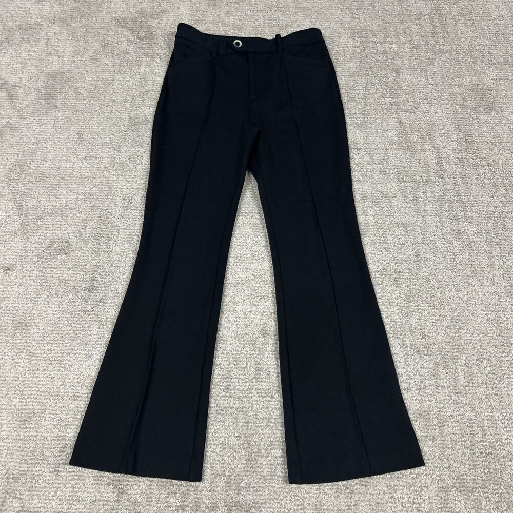 Anthropologie Pants Womens 4 The Essential Flare Black Stretch Trousers Career
